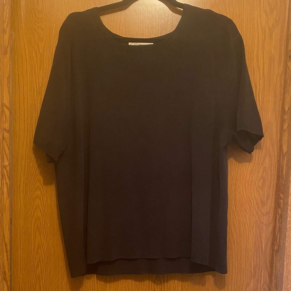 Dress Barn Black Short Sleeve Top